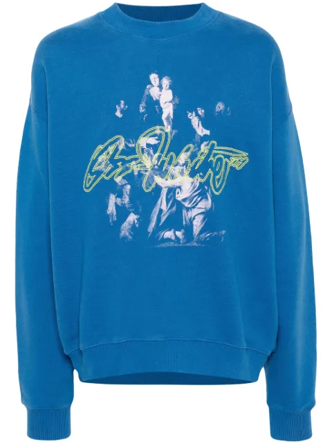 Off-White Script Mary sweatshirt Blue OMBA054F24FLE0044584