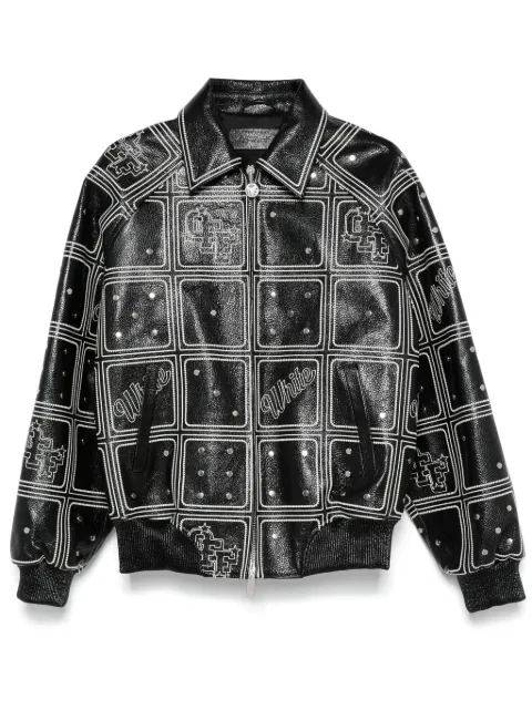 Off-White Dices Lea varsity jacket Black OMJA13DW24LEA0011001