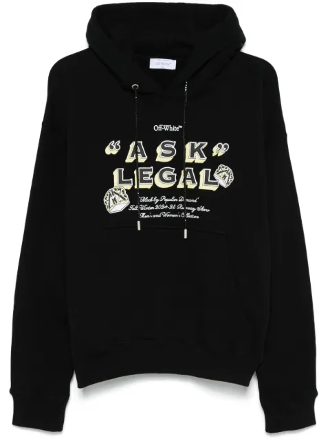 Off-White Ask Legal Skate hoodie Black OMBB085W24FLE0041001