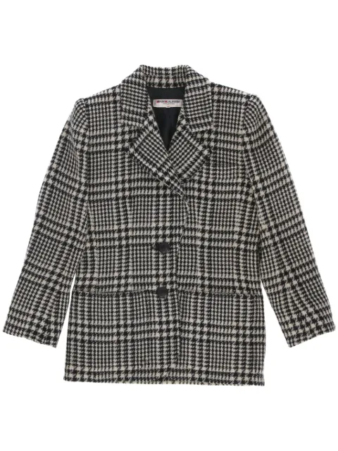 Saint Laurent Pre-Owned 1980s checked single-breasted jacket Black SAI450KU