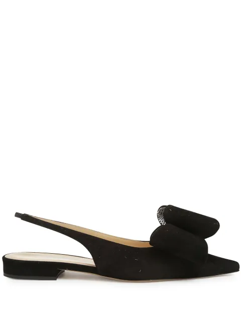 MACH & MACH bow-detail leather ballerinas Brown PF24S078515SUE