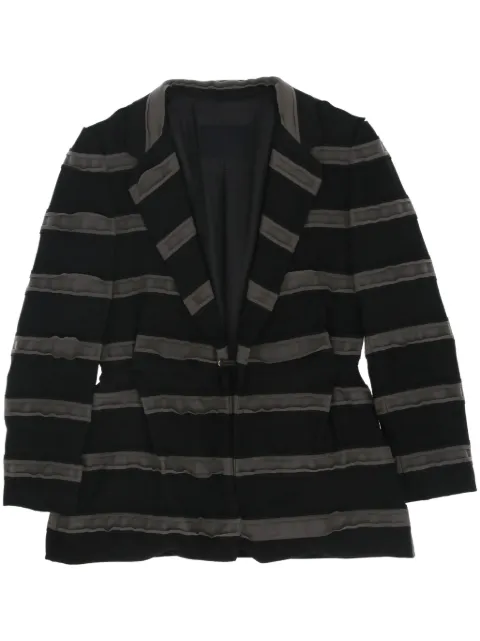 Lanvin Pre-Owned 2003 striped silk blazer Grey LAN600KS