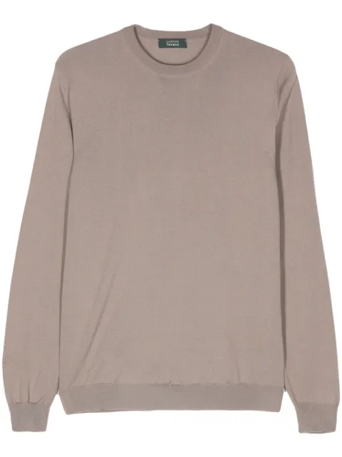 Zanone ribbed sweater Brown 810104Z0290