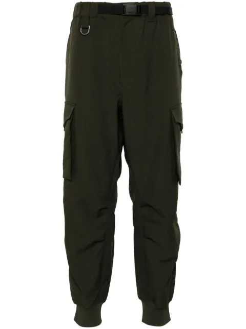 Y-3 logo-print trousers Green JE3437