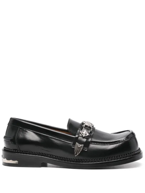 Toga Pulla metallic-detail loafers Black AJ1348