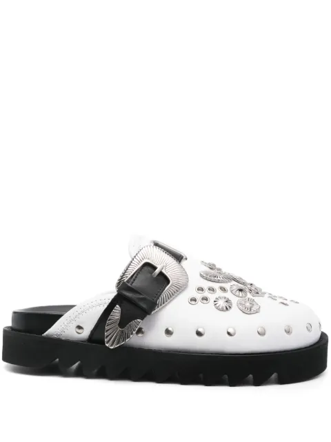Toga Pulla metal-eyelet mules White AJ1058