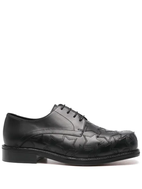 Stefan Cooke Star-patches Derby shoes Black FSTCMSTST09021