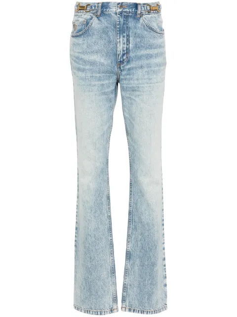 Stella McCartney clasp-embellished tapered jeans Blue 6D02873SPH83