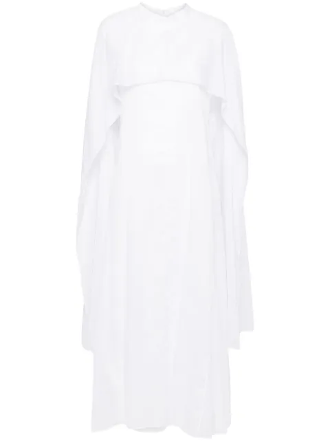 Jil Sander cape-embellished midi dress White J01CT0204J45014