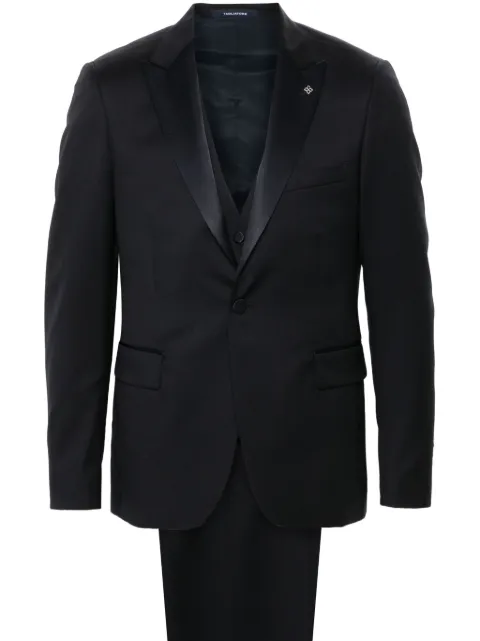 Tagliatore satin-trim dinner suit Blue EFBR15B01LIS060001
