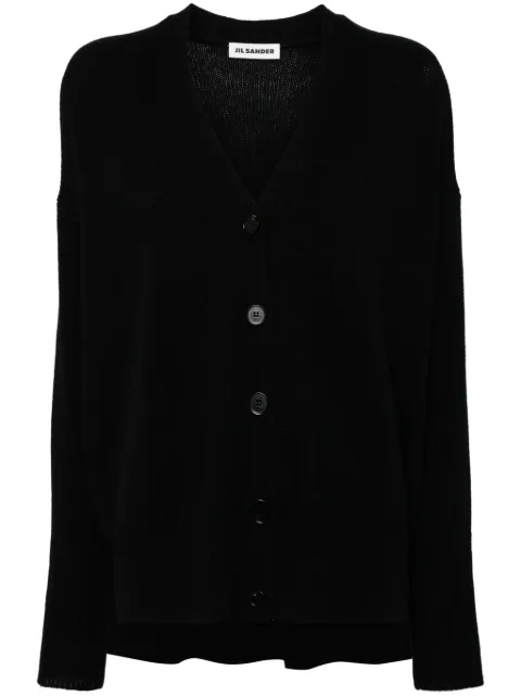 Jil Sander V-neck long-sleeve cardigan Black J02HP0009J13206