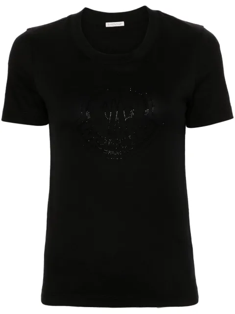 Moncler rhinestone-logo T-shirt Black K20938C0001389AB2