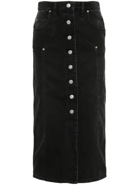 MARANT ÉTOILE Vandy denim midi skirt Black JU0073FBB3H02E