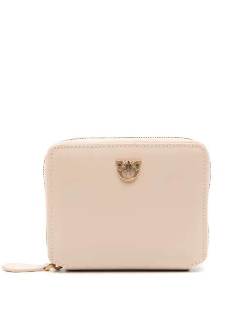 PINKO square leather zip-around purse Neutrals 100249A0F1