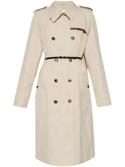 Givenchy belted double-breasted trench coat Neutrals BW00P815MB