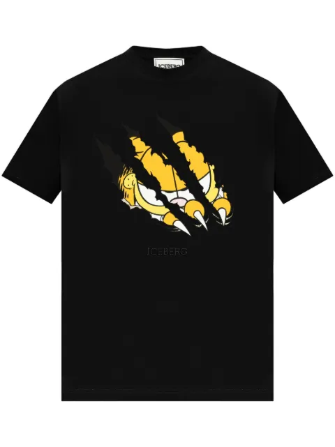 Iceberg x Garfiled printed T-shirt Black F02A6318