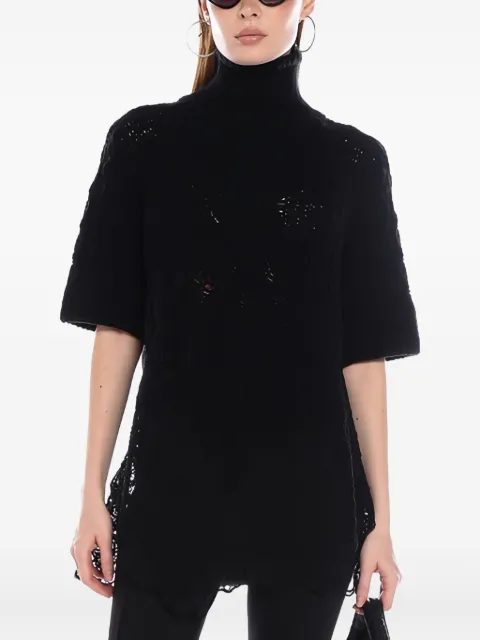 Ermanno Scervino wool blend knitted top Black D455L333RKL