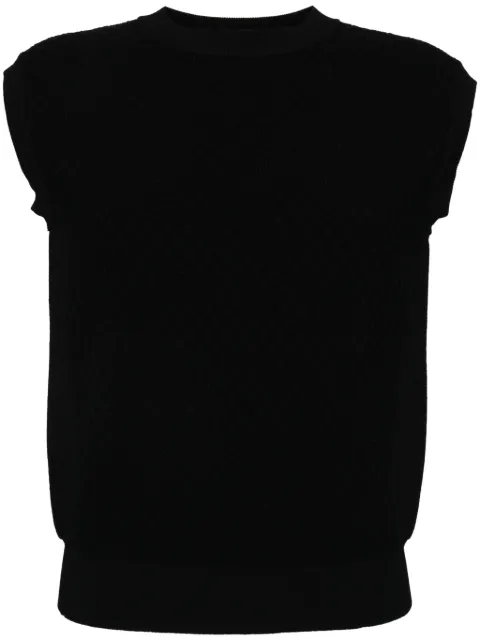 Onefifteen sleeveless knitted top Black OF2459