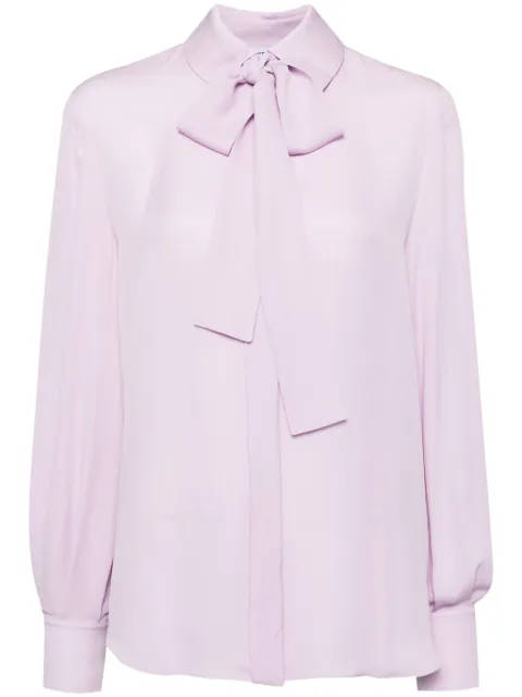 Dice Kayek tied-neck shirt Purple PF24C656