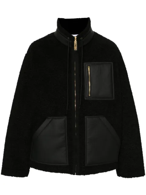 Moschino faux-shearling jacket Black A06205268