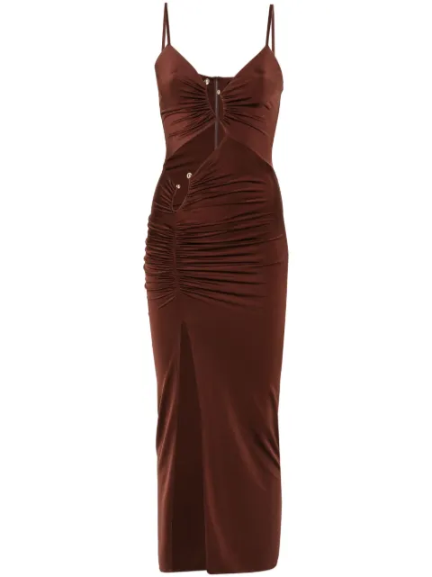 NISSA cut-out midi dress Brown RC15528BROWN