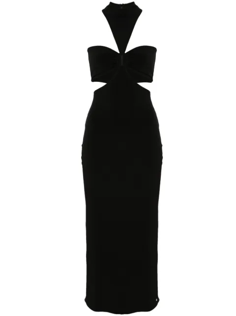 NISSA cut-out midi dress Black RS15558BLACK