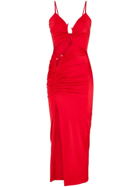 NISSA cut-out midi dress Red RC15528