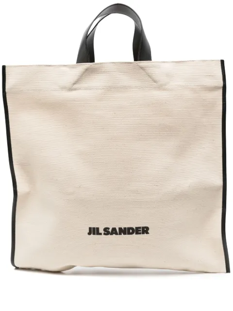 Jil Sander logo-print tote bag Neutrals J07WD0105P7060