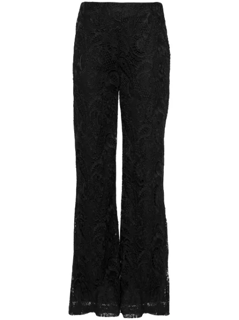TWINSET macramé straight-leg trousers Black 242TP2466