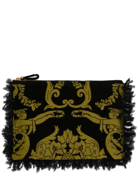 La DoubleJ cherub-print clutch bag Black BAG0069JCQ085CRB02BL01