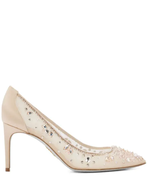 René Caovilla 75mm Cinderella pumps Neutrals C12292080