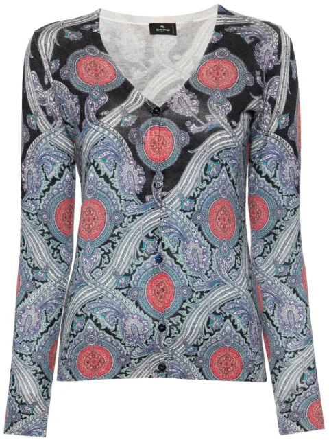 ETRO paisley-print cardigan Blue WRKE0143AV364