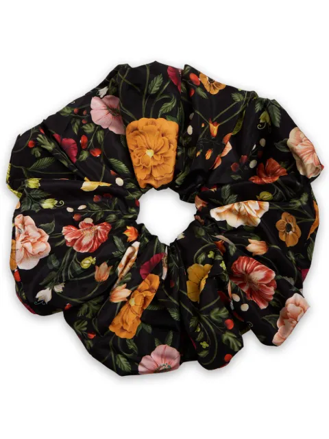 La DoubleJ Giga floral-patterned scrunchie Black SCR0003FAI004CEL01BL01