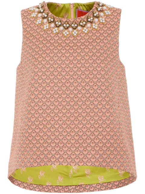 La DoubleJ La Scala embroidered top Pink TOP0140JCQ088TUL05PI02
