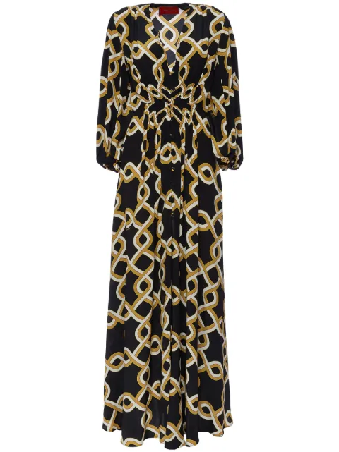La DoubleJ Long Camerino dress Black DRE0585CRE001TAC01BL01
