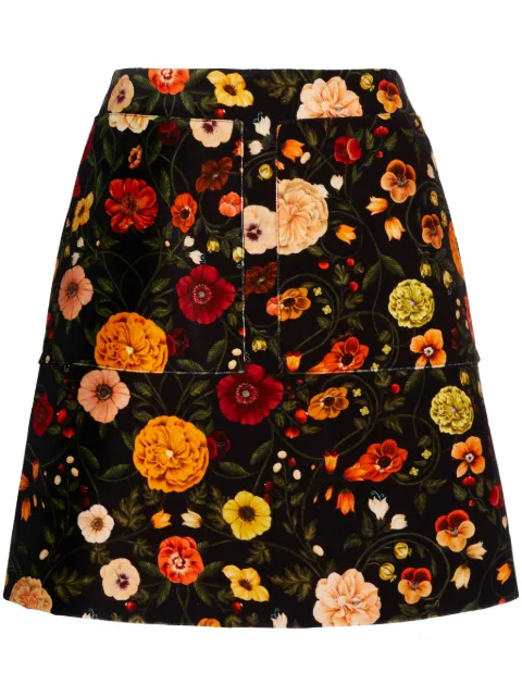 La DoubleJ floral-print skirt Black SKI0027VEL001CEL01BL01