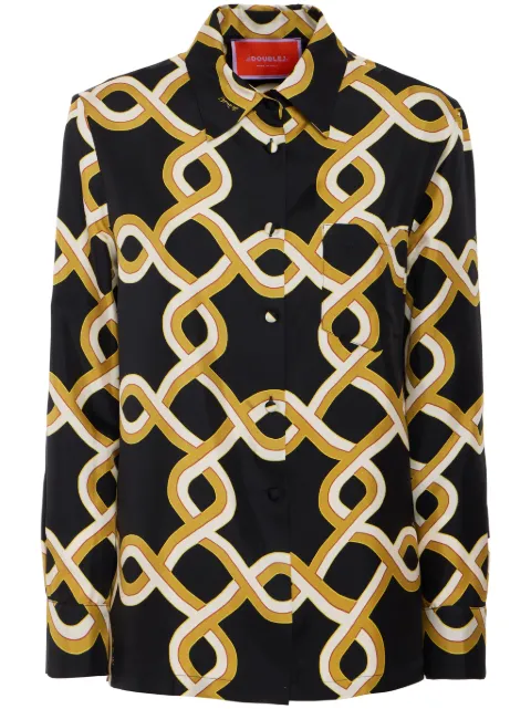 La DoubleJ Boy shirt Black SHI0001SIL001TAC01BL01