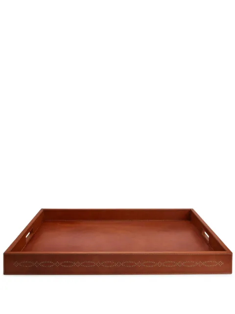 Ralph Lauren Home studded leather tray Brown 680929184001