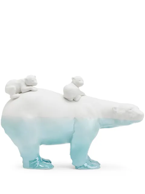 Lladró Mummy bear and babies sculpture White 1009740