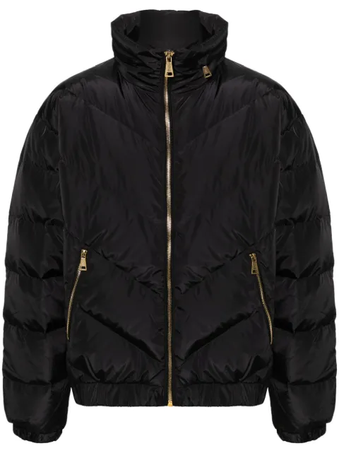 Versace Jeans Couture logo-print jacket Black 77GAU404CQD49