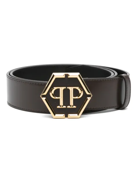 Philipp Plein logo-buckle belt Brown FADAMAL0062PLE010N