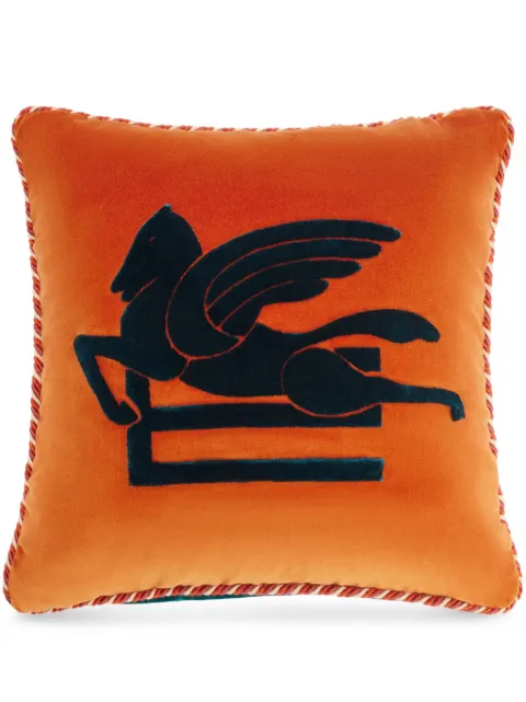ETRO HOME embroidered cushion Orange 31B769252700