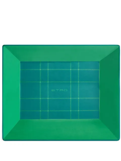 ETRO HOME logo-print tray Green 049016598884