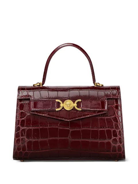 Versace Medusa '95 croc-effect tote bag Red 10138231A08724