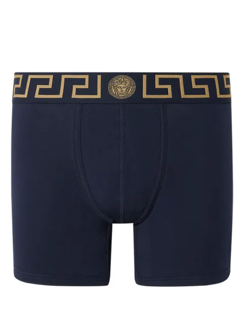 Versace cotton-jersey long trunks Blue AU100281A10011