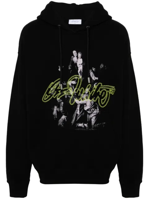 Off-White Script Mary hoodie Black OMBB085F24FLE00C1084