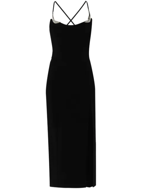Mugler metallic-details midi dress Black 24F1RO1628470