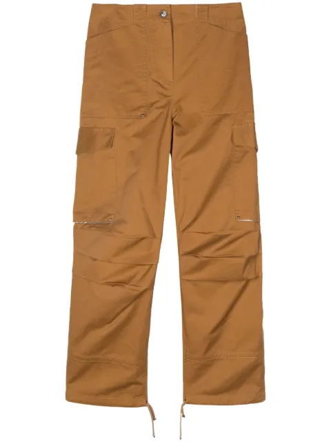 Rabanne embroidered-logo cargo pants Brown 24PCPA338CO0367