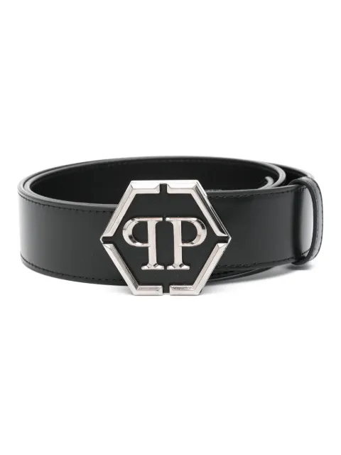 Philipp Plein logo-buckle belt Black FADAMAL0062PLE010N