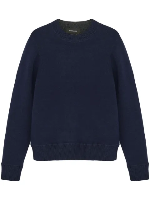 Yves Salomon two-tone reversible knit jumper Blue 25WHH50165MADF